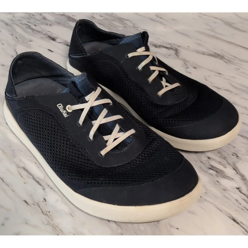 OluKai Moku Pae Trench Blue Slip‎ On Low Top Fishing Sneakers Men's Size 13